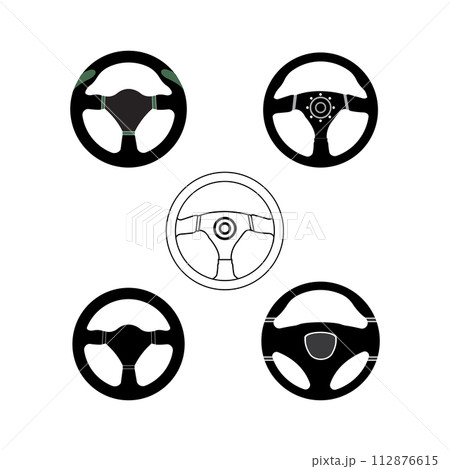 Steering wheel icon Steering wheel icon 112876615