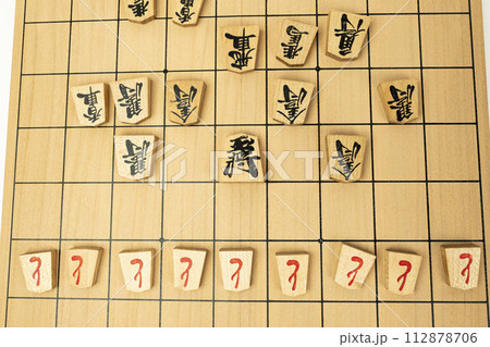 王手をかけられた王将 将棋の駒 王手をかけられた王将 将棋の駒 112878706