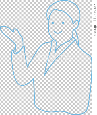Business icons drawn with simple line drawings Business icons drawn with simple line drawings 112879387