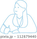 勉強をする女性 112879440