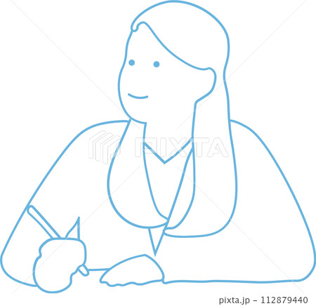 勉強をする女性 勉強をする女性 112879440
