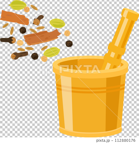 黃銅香料研磨機和整個香料 112880176