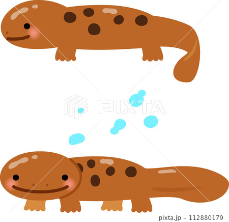 サンショウウオのキャラクター 112880179