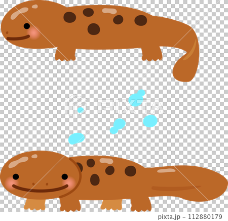 サンショウウオのキャラクター 112880179