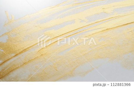 金色のブラシのアート、テクスチュア、抽象的背景、日本の伝統美、日本文化　 112881366