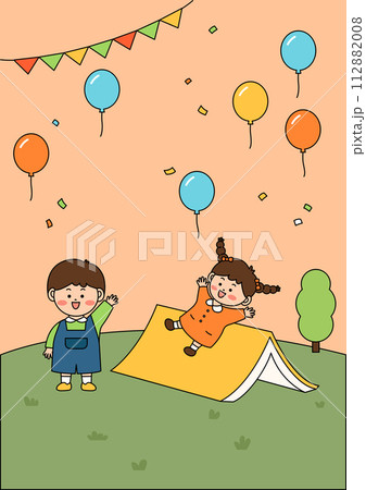 Vector illustration of cute children. 112882008