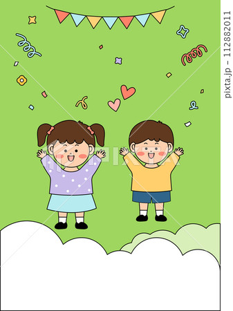 Vector illustration of cute children. 112882011