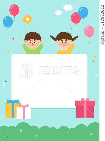 Vector illustration of cute children. 112882012