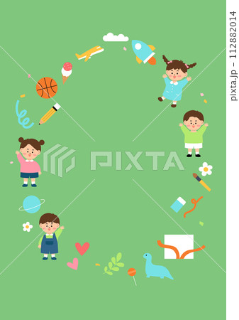 Vector illustration of cute children. 112882014