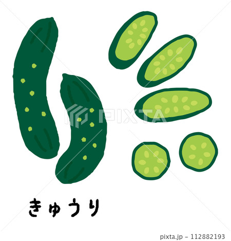夏野菜　きゅうり 112882193