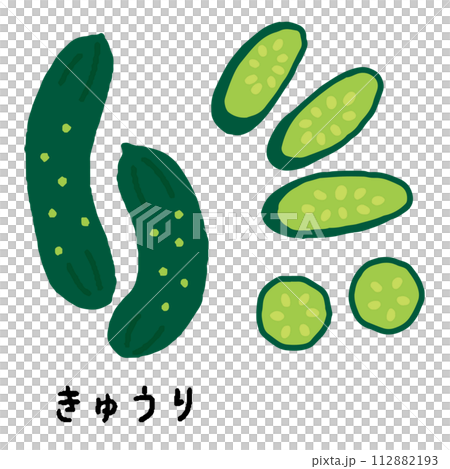 夏野菜　きゅうり 112882193