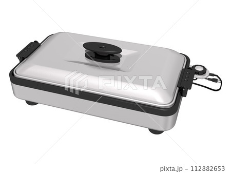 ホットプレート　電化製品　家電　電気製品　単体(3DCGイメージ) 112882653
