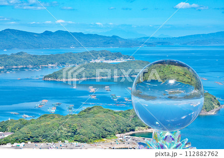 【針尾公園 展望台からの風景 (水晶玉)】 鹿児島県出水郡長島町鷹巣 112882762