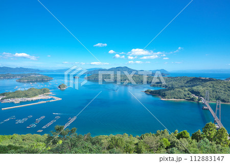 【針尾公園 展望台からの風景】 鹿児島県出水郡長島町鷹巣 【針尾公園 展望台からの風景】 鹿児島県出水郡長島町鷹巣 112883147