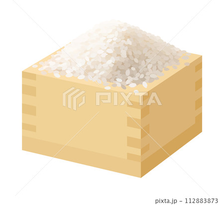 枡に盛られたお米 112883873