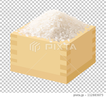 枡に盛られたお米 112883873