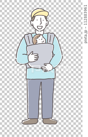 爸爸抱著一個嬰兒 112883961