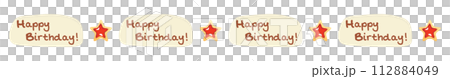 Line illustration of birthday chocolate plate Line illustration of birthday chocolate plate 112884049