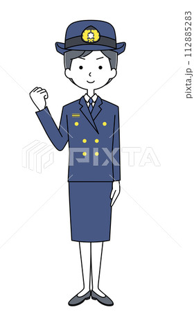 ガッツポーズ　消防士（冬制服） 112885283