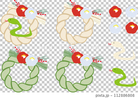 巳年用挿絵セット 巳年用挿絵セット 112886808