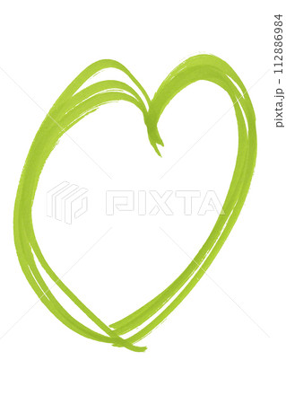Green hearts isolated on white background Green hearts isolated on white background 112886984