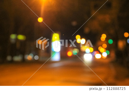 Bokeh blurred car lights at the night Bokeh blurred car lights at the night 112888725