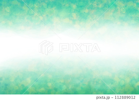 水彩フレーム　緑 112889012