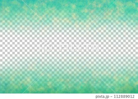 水彩フレーム　緑 112889012