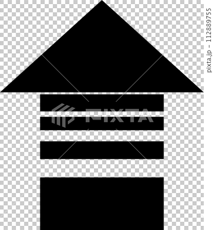 ビジネスアイコン「アップロードのイメージ」 112889755