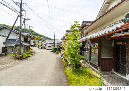 【重要伝統的建造物群保存地区】福住　初夏の安口地区の風景6　兵庫県丹波篠山市 112889843