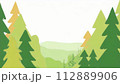森と山のある風景 112889906