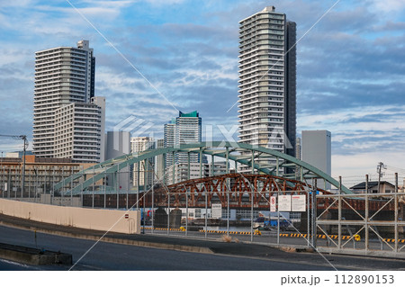 瑞穂ふ頭に架かる瑞穂橋(神奈川県横浜市) 瑞穂ふ頭に架かる瑞穂橋(神奈川県横浜市) 112890153