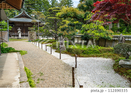 【重要伝統的建造物群保存地区】福住　川原住吉神社 住之江の庭の前庭3　兵庫県丹波篠山市 112890335