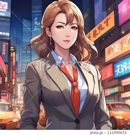 グループ企業をまとめる女性社長 112890633