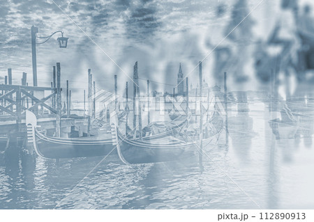 Travel to Venice (Italy) abstract double exposure concept Travel to Venice (Italy) abstract double exposure concept 112890913