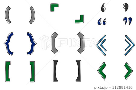 ゆるめシンプルかっこセット　ベタ塗り 112891416