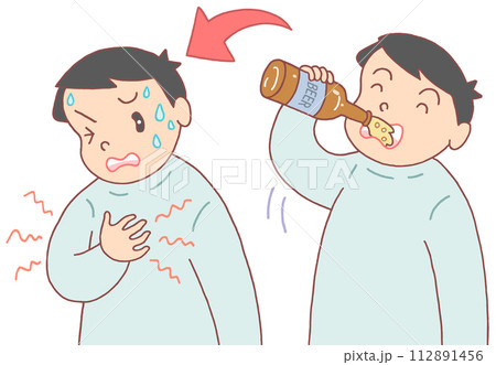 病気・疾病 - 急性アルコール中毒・アルコールアレルギー・一気飲み 病気・疾病 - 急性アルコール中毒・アルコールアレルギー・一気飲み 112891456