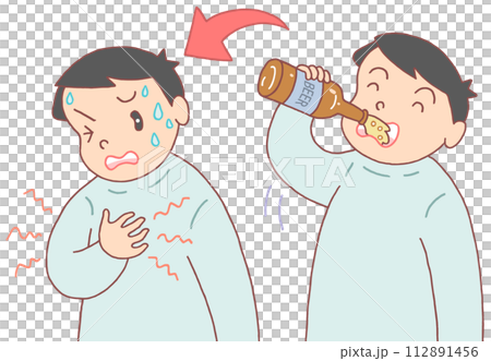 病気・疾病 - 急性アルコール中毒・アルコールアレルギー・一気飲み 病気・疾病 - 急性アルコール中毒・アルコールアレルギー・一気飲み 112891456
