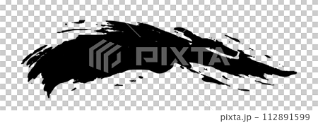 模擬觸感材質：毛筆質感墨水墨水筆刷圖案波浪紋毛筆手寫素材。筆觸 112891599