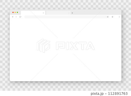 An empty browser window in white on a...のイラスト素材 [112891763] - PIXTA