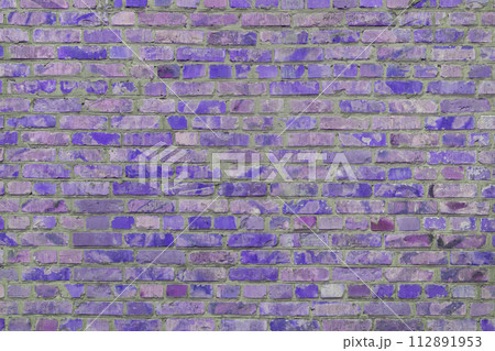 Old purple painted brick wall texture background Old purple painted brick wall texture background 112891953