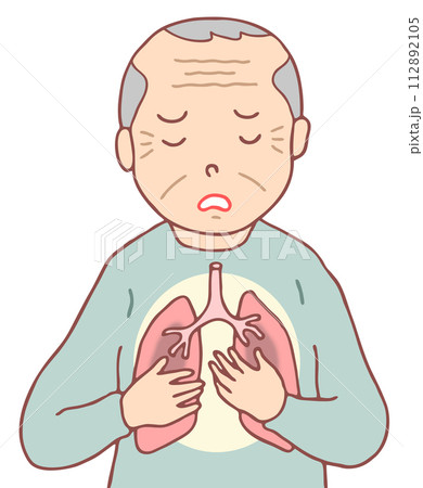 病気・疾病 - 肺炎・高齢者疾患・免疫力低下・抵抗力低下 112892105