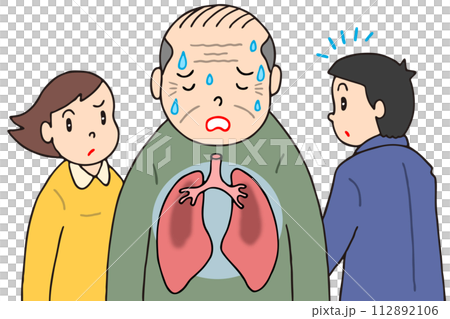 疾病 - 肺炎、老年人、免疫系統減弱、抵抗力下降 疾病 - 肺炎、老年人、免疫系統減弱、抵抗力下降 112892106