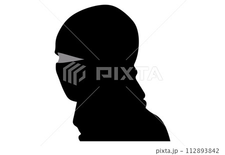Muslim woman in hijab fashion silhouette, Woman Hijab Silhouette Vector Design 112893842