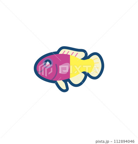 かわいいロイヤルドティーバックのイラスト 112894046