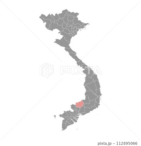 Binh Phuoc province map, administrative division of Vietnam. Vector illustration. 112895066