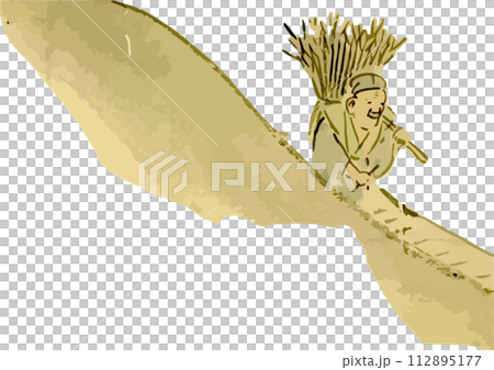 An old man goes to the mountains to mow the lawn_Momotaro 112895177