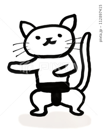 猫の土俵入り 112897415