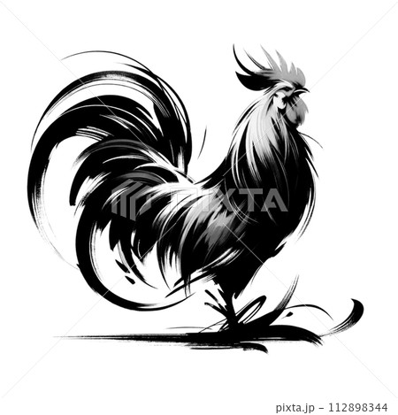 凛々しいトリのシルエット 凛々しいトリのシルエット 112898344