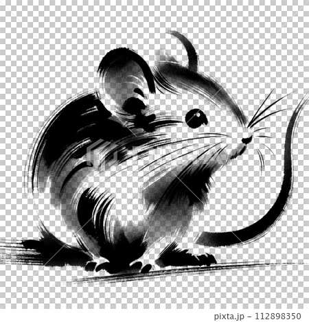 cute mouse silhouette 112898350